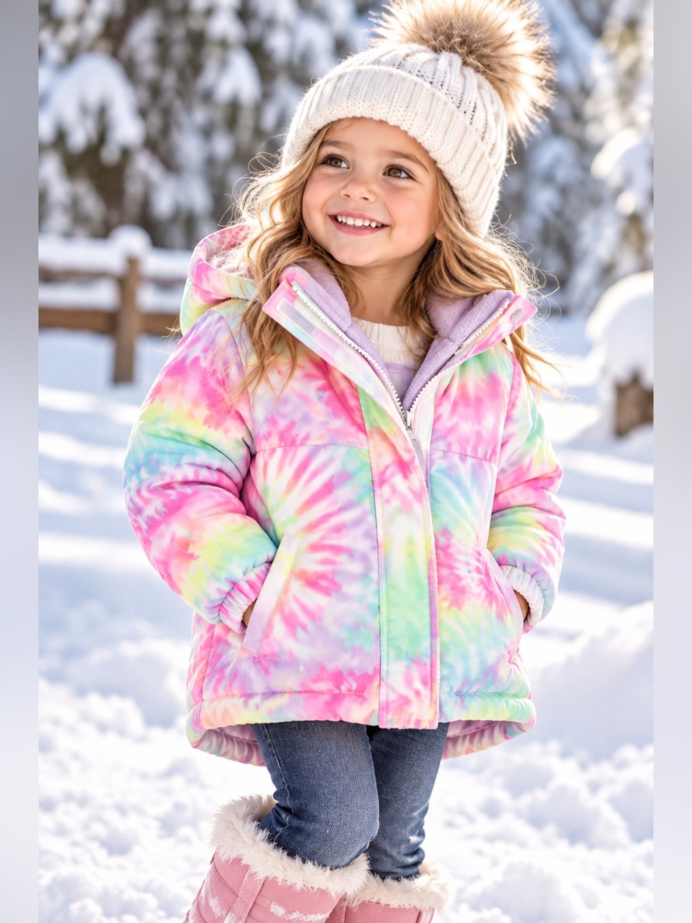 The Children's Place Girls 3T 3-in-1 Winter
Parka Tie Dye Snow Coat Jacket